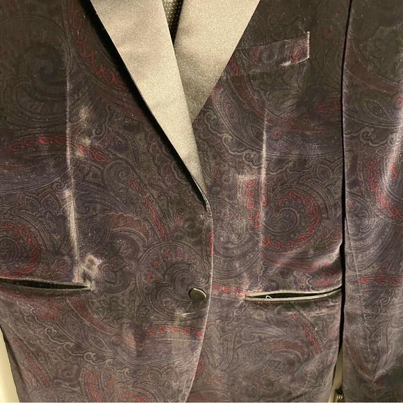 Joseph Aboud Men's Modern Slim Fit Black Velvet Blazer - Picture 11 of 13